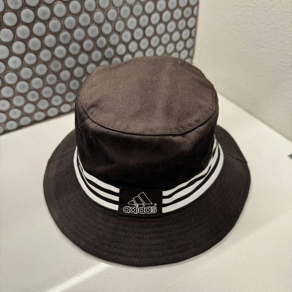 Vintage Adidas Bucket Hat Logo Casual Streetwear OSFA‎ Unisex Youth Boys Y2K